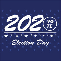 USA election day poster. Vote 2020 - Vector illustration