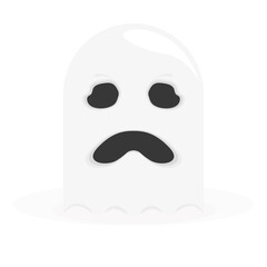 Scary ghost icon. Halloween holiday - Vector illustration