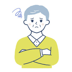 困っているシニア男性