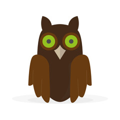 Isolated owl icon. Animal icon. Halloween holiday - Vector