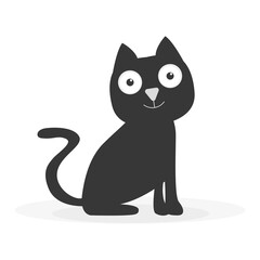 Isolated cat icon. Animal icon. Halloween holiday - Vector