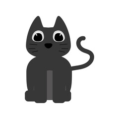 Isolated cat icon. Animal icon. Halloween holiday - Vector