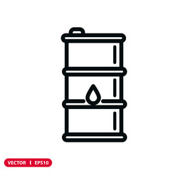 Oil barrel icon vector logo illustration