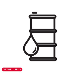 Oil barrel icon vector logo illustration