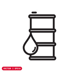 Oil barrel icon vector logo illustration
