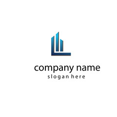 letter l creative building logo with color templates for sale. vector design illustration