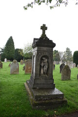 Fototapeta premium cross statue cemetery