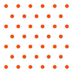 Halloween pattern polka dots. Template background in orange and white polka dots . Seamless fabric texture. Vector illustration