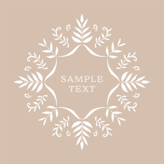 花と植物の飾り罫