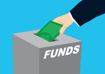 Businessman Donate Money and Charity for a Fund.