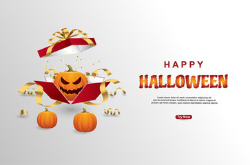 Fototapeta premium Happy halloween background