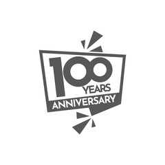 100 Years Anniversary Celebration Vector Template Design Illustration
