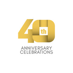 40 th Anniversary Celebration Vector Template Design Illustration