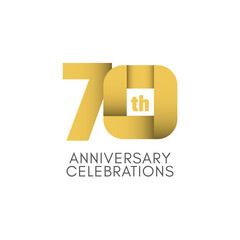 70 th Anniversary Celebration Vector Template Design Illustration