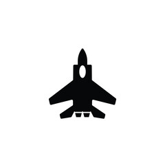 Fighter aircraft icon vector isolated on white, logo sign and symbol.