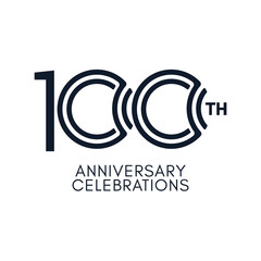 100 th Anniversary Celebration Vector Template Design Illustration