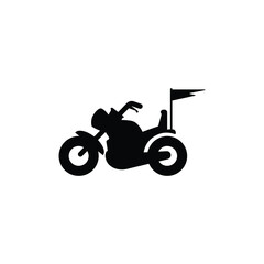 Chopper motorcycle icon vector isolated on white, logo sign and symbol.