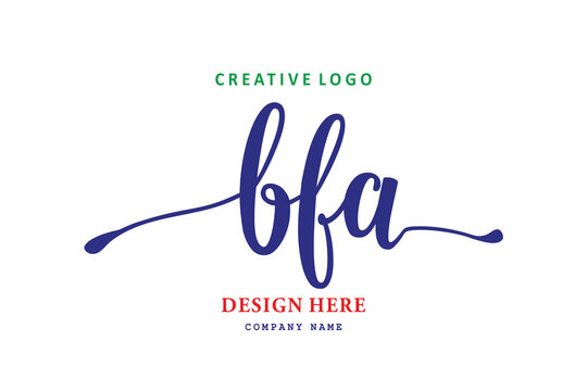 The simple BFA typeface logo is easy to understand and authoritative