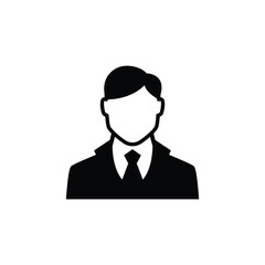 Business man icon vector isolated on white, logo sign and symbol.
