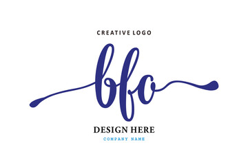 Fototapeta na wymiar The simple BFO typeface logo is easy to understand and authoritative