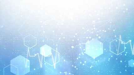 Abstract blue Hexagon honeycomb digital technology background code number futuristic surface running. healthcare innovation health, science and research. Infographic. biology, chemistry, science. - Powered by Adobe
