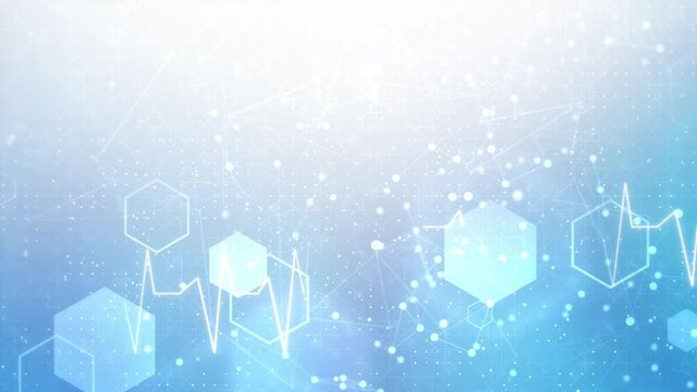 Abstract blue Hexagon honeycomb digital technology background code number futuristic surface running. healthcare innovation health, science and research. Infographic. biology, chemistry, science.