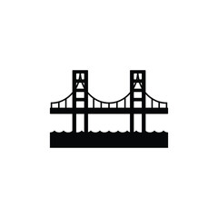 Bridge icon vector isolated on white, logo sign and symbol.