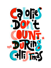 Anti Christmas vector lettering