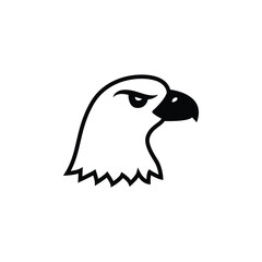 Fototapeta premium Eagle head icon vector isolated on white, logo sign and symbol.