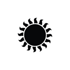 Sun icon vector isolated on white, logo sign and symbol.