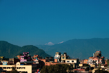 Colourful buildings of Kathmandu , the capital of Nepal.