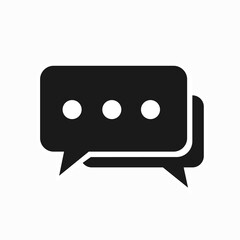 Chat message icon symbol vector illustration