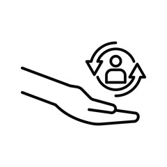 care customer icon, total inclusive service on white background