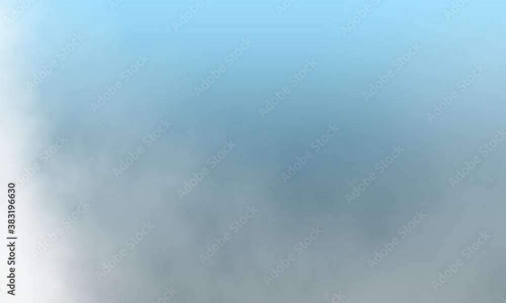 Wall mural abstract white smoke on frost blue color background