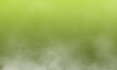 Abstract white smoke on grass green color background