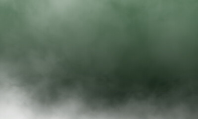 Abstract white smoke on green-grey color background