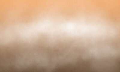 Abstract white smoke on light orange color background