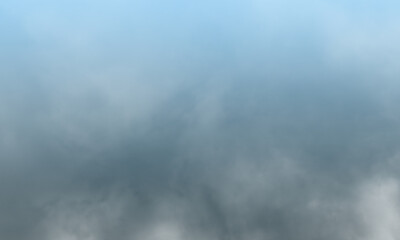 Abstract white smoke on pale baby blue color background