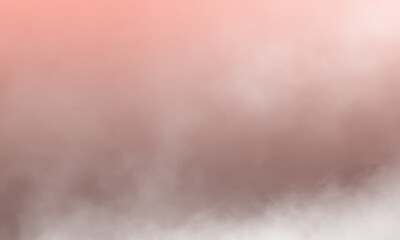 Abstract white smoke on peach color background