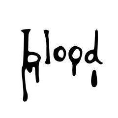 Hand drawn doodle drops of blood.