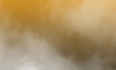 Abstract white smoke on yellow ochire color background