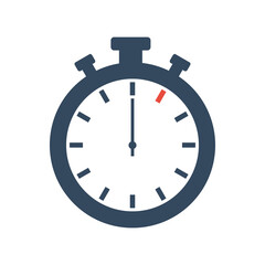 analog stopwatch with 5 seconds interval, vector icon