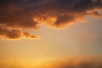 夕焼け　空　雲