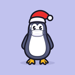 Christmas character with face mask