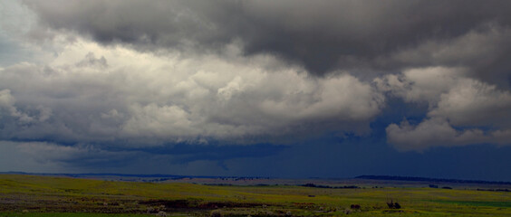 Montana - Storm Clouds on the Horizon over Highways 3 & 191