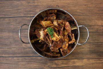 Ayam Goreng, Indonesian fried chicken is traditional indonesian culinary food. 