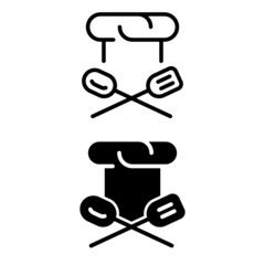 Chef hat icon vector set. Cook illustration sign collection. kitchen symbol.