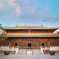 Dacizhenru  - the Hall of Great Mercy and Truth is the main hall of Heavenly King Temple at Beihai park in beijing, China