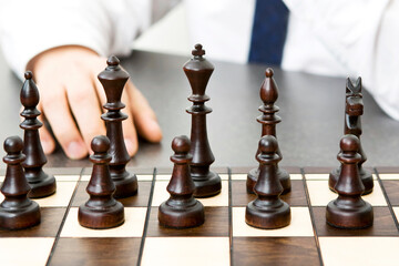 chessman on chessboard