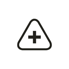 a simple and authoritative plus triangle logo